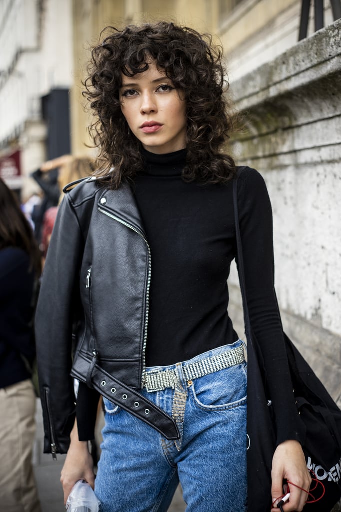 Shag Haircut With Curly Bangs