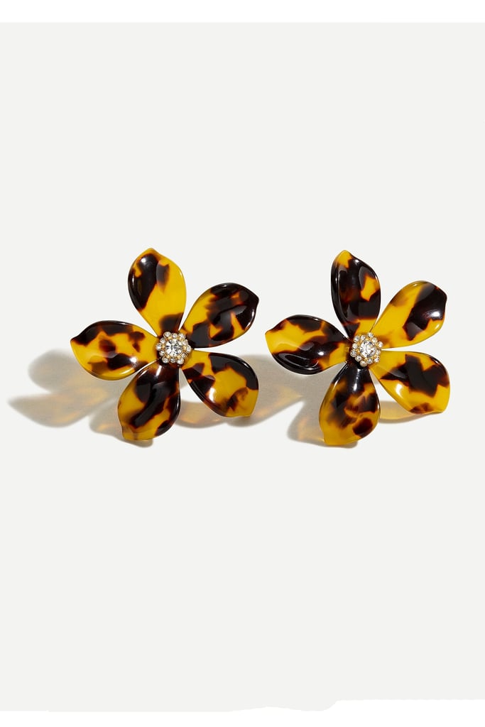 J.Crew Acetate Flower Earrings With Pavé Detail