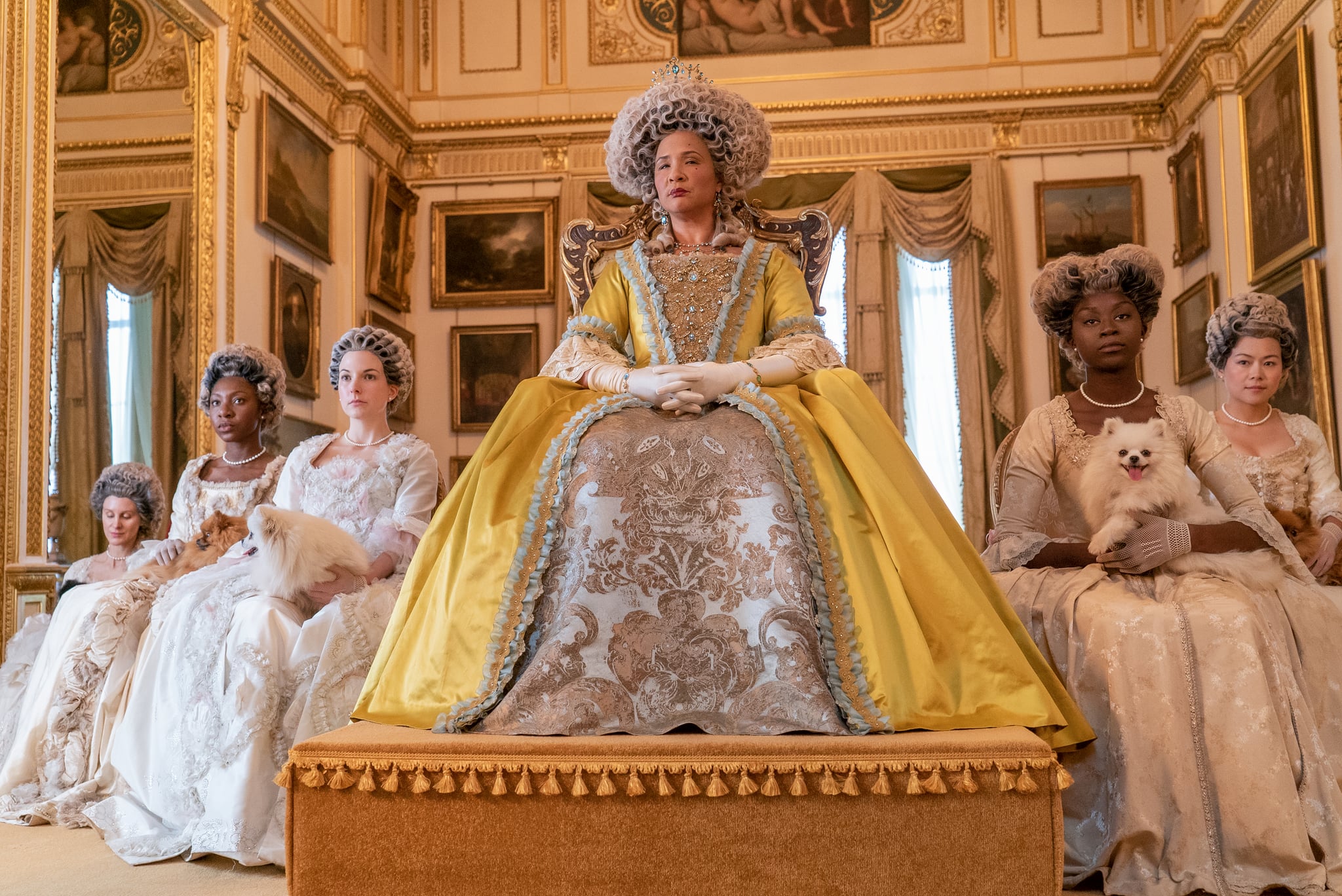 BRIDGERTON GOLDA ROSHEUVEL as QUEEN CHARLOTTE in episode 105 of BRIDGERTON Cr. LIAM DANIEL/NETFLIX  2020