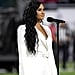 Demi Lovato's White Tuxedo Jumpsuit at the Super Bowl LIV