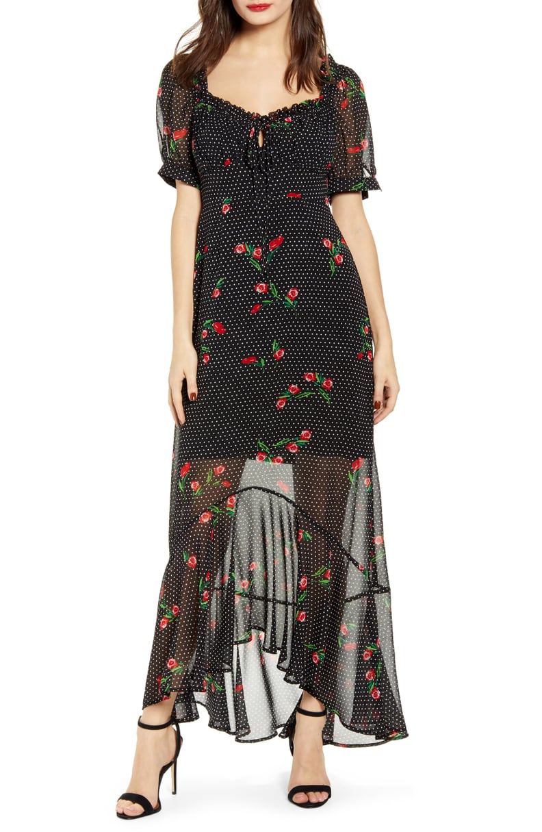 WAYF Pamela Floral Print Maxi Dress