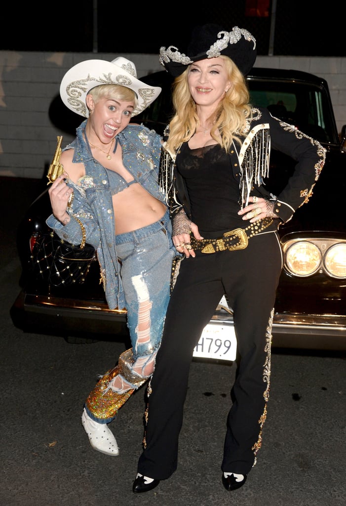 At Miley Cyrus's MTV Unplugged taping, she and Madonna not only performed together but posed for many photos.