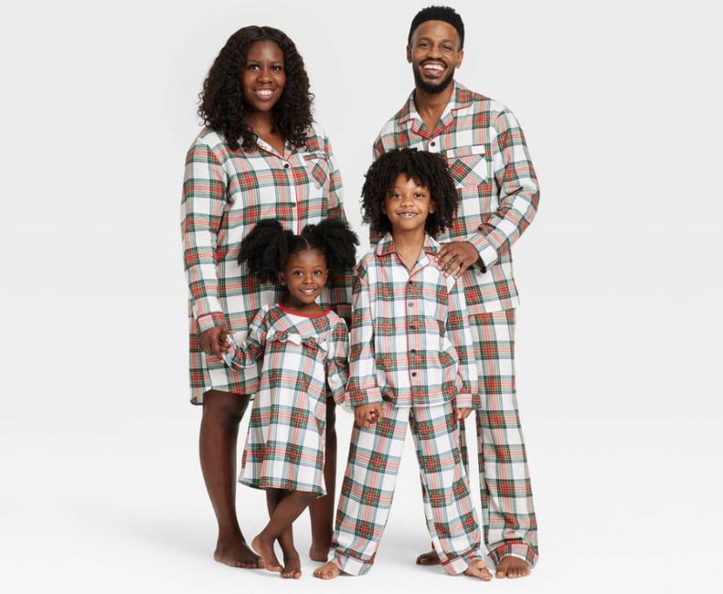 Wondershop Holiday Cream Tartan Plaid Matching Family Pajamas Collection