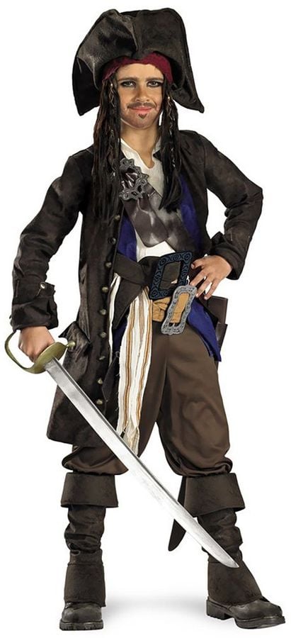 Disney Pirates of the Caribbean Captain Jack Sparrow Prestige Costume