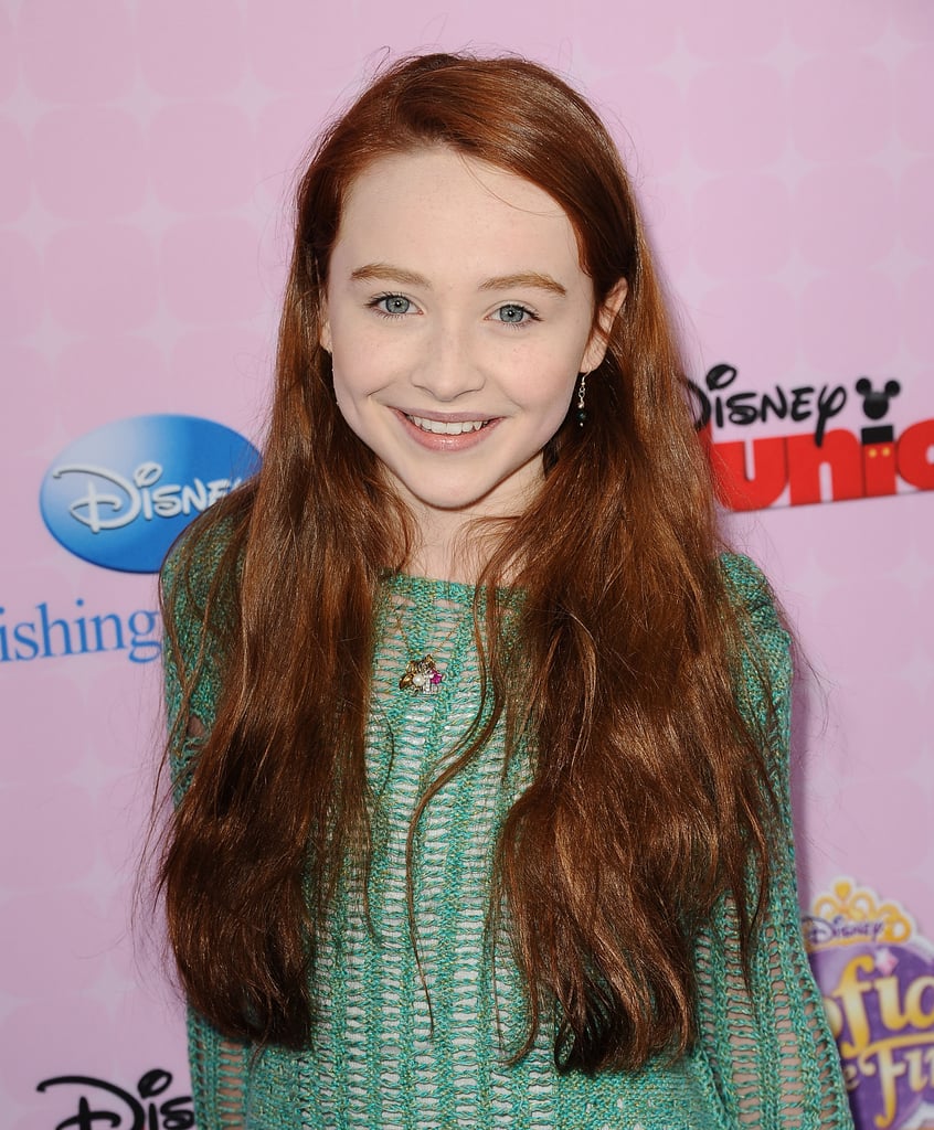 Sabrina Carpenter With Deep Red Hair in 2012