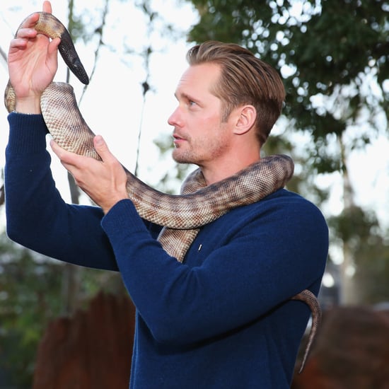 Alexander Skarsgard Playing With Zoo Animals