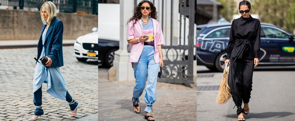 Wearing Ankle Strap Heels Over Pants Is the New Trend 2019