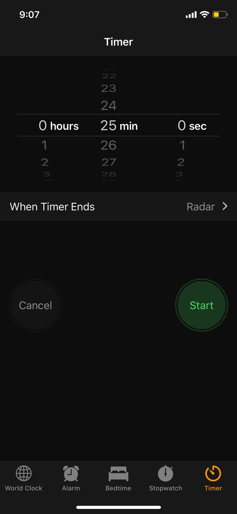 Select the Timer Tab, Set the Timer, and Click "When Timer Ends"