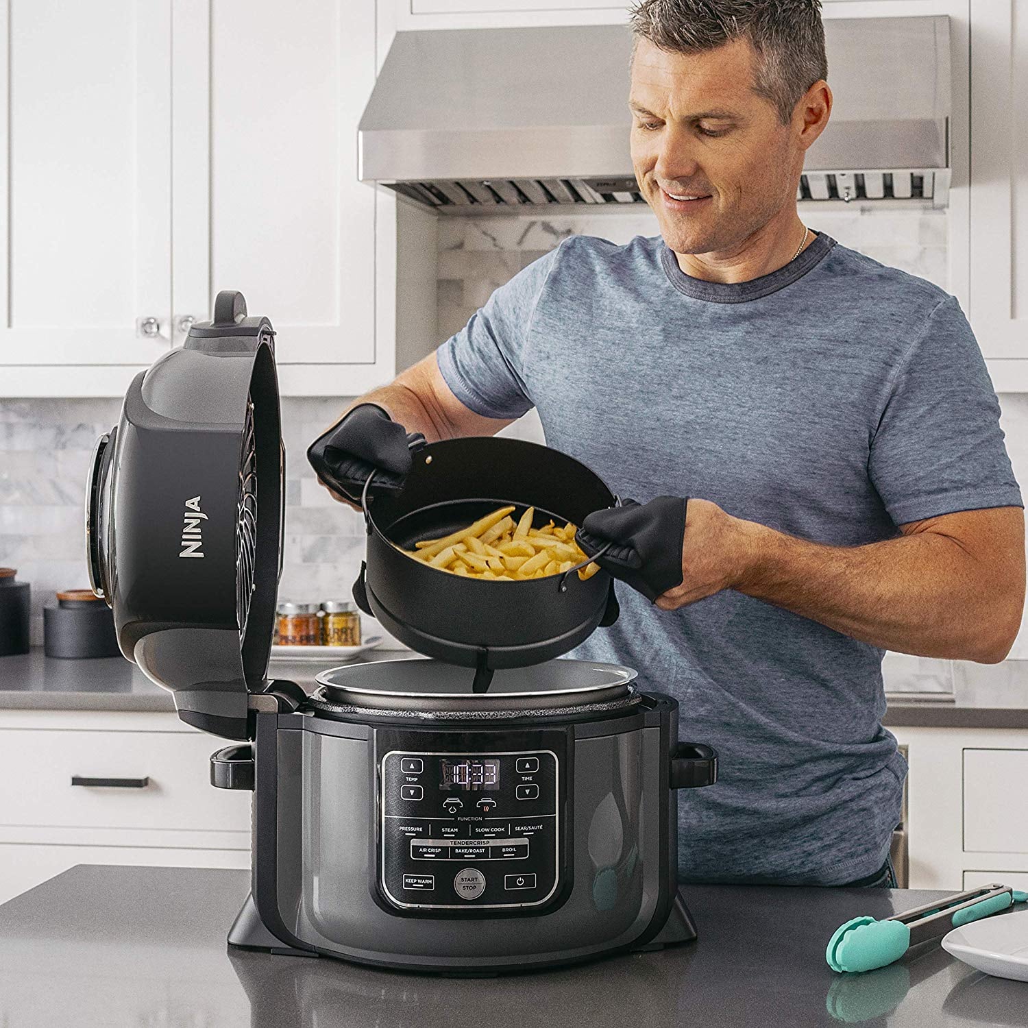 Ninja pressure cooker top steamer & air fryer