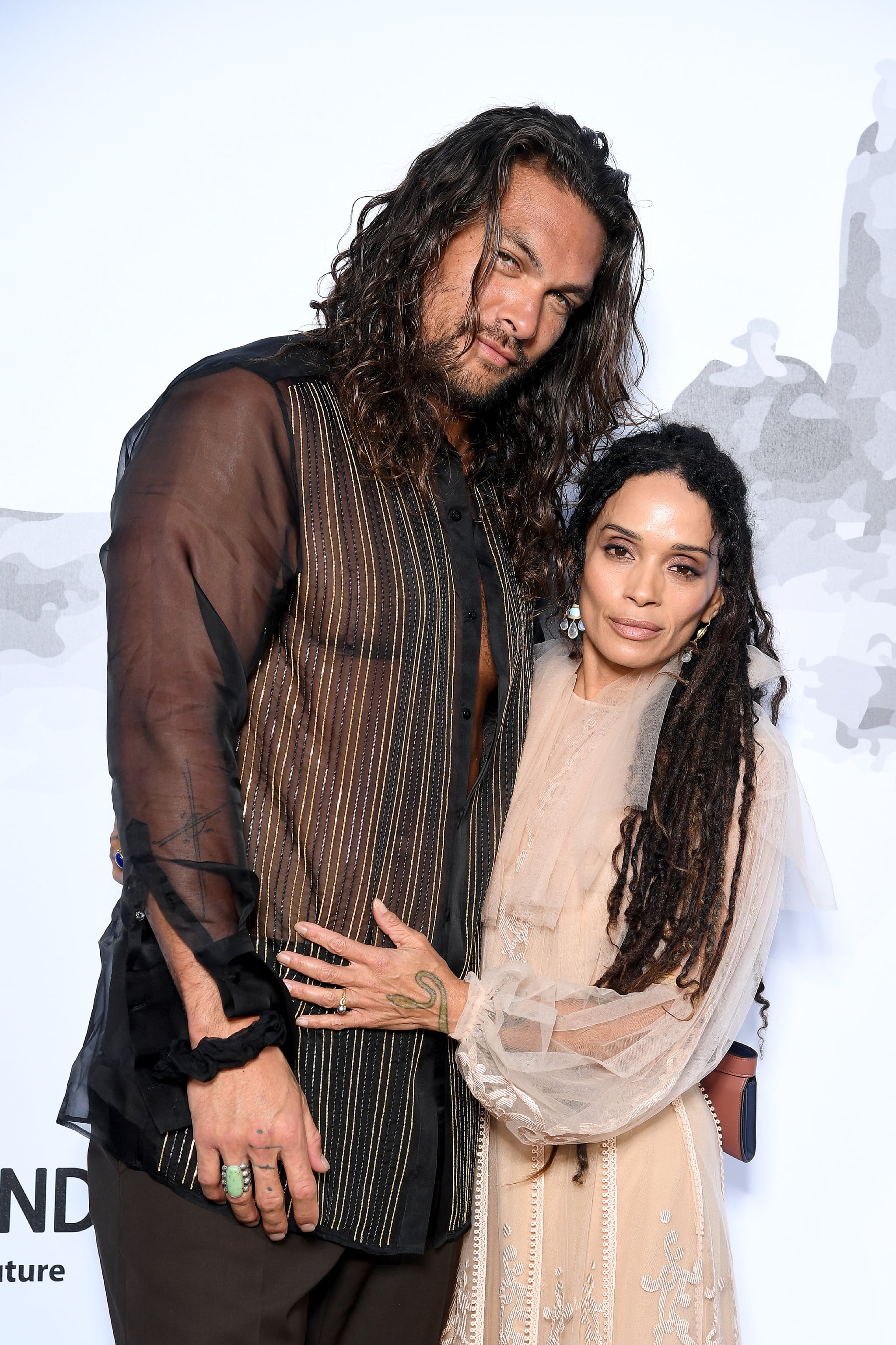 Jason Momoa And Lisa Bonet At A Fendi Fashion Show In July 2019