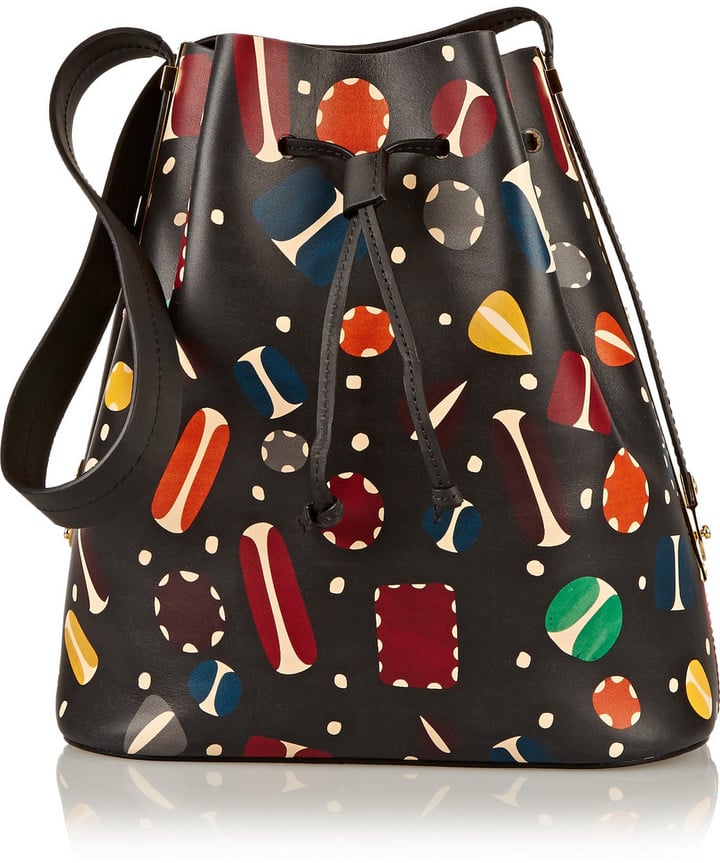 Sophie Hulme Extendable Printed Matte-Leather Bucket Bag ($610, originally $1,220)