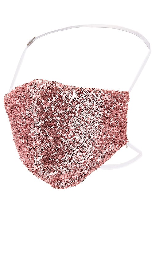 Katie May Disco Ball Face Mask in Sparkling Rose