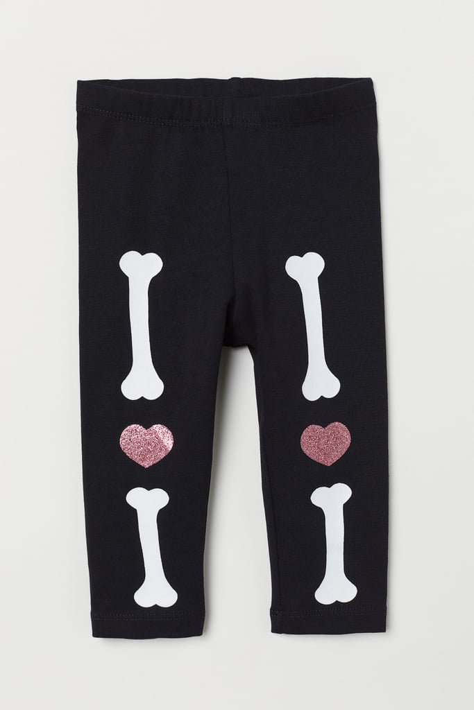 H&M Glitter Skeleton Leggings