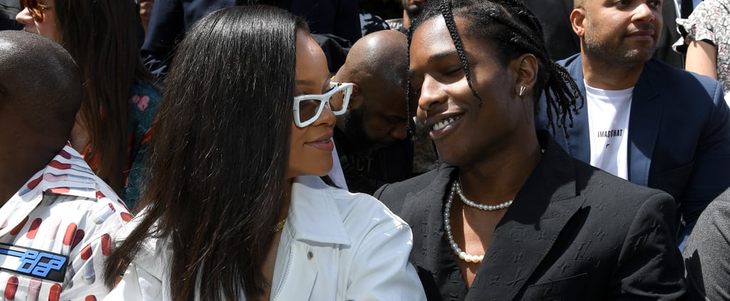 Rihanna Gets Cozy With Ex-Flame A$AP Rocky at the Louis Vuitton Runway Show in Paris
