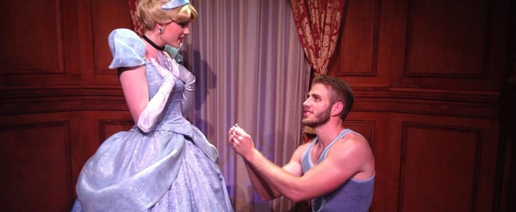 Guy Proposes to Disney Princesses at Disney World