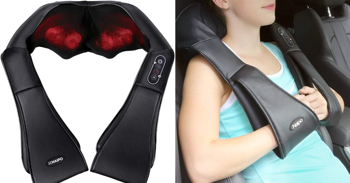 Naipo Neck Massager, Back Massager with Heat and Adjustable Strap