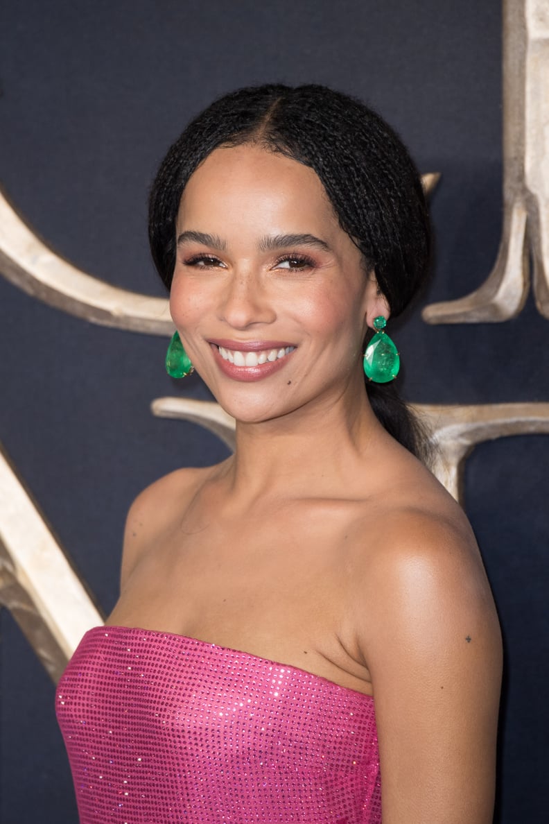 LONDON, ENGLAND - NOVEMBER 13: Zoe Kravitz attends the UK Premiere of 