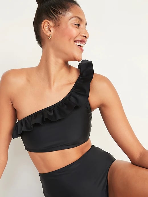 Old Navy Ruffled One Shoulder Swim Top 50 Old Navy Pieces You ll
