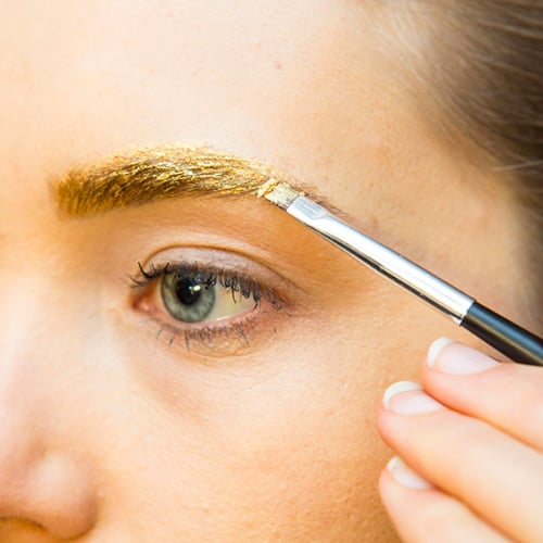 Metallic Eyebrow Makeup DIY