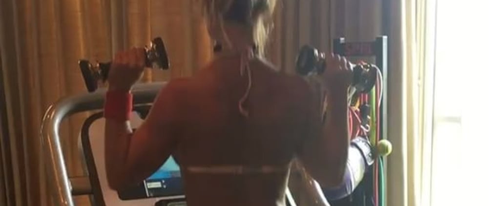 Britney Spears on Treadmill With Weights