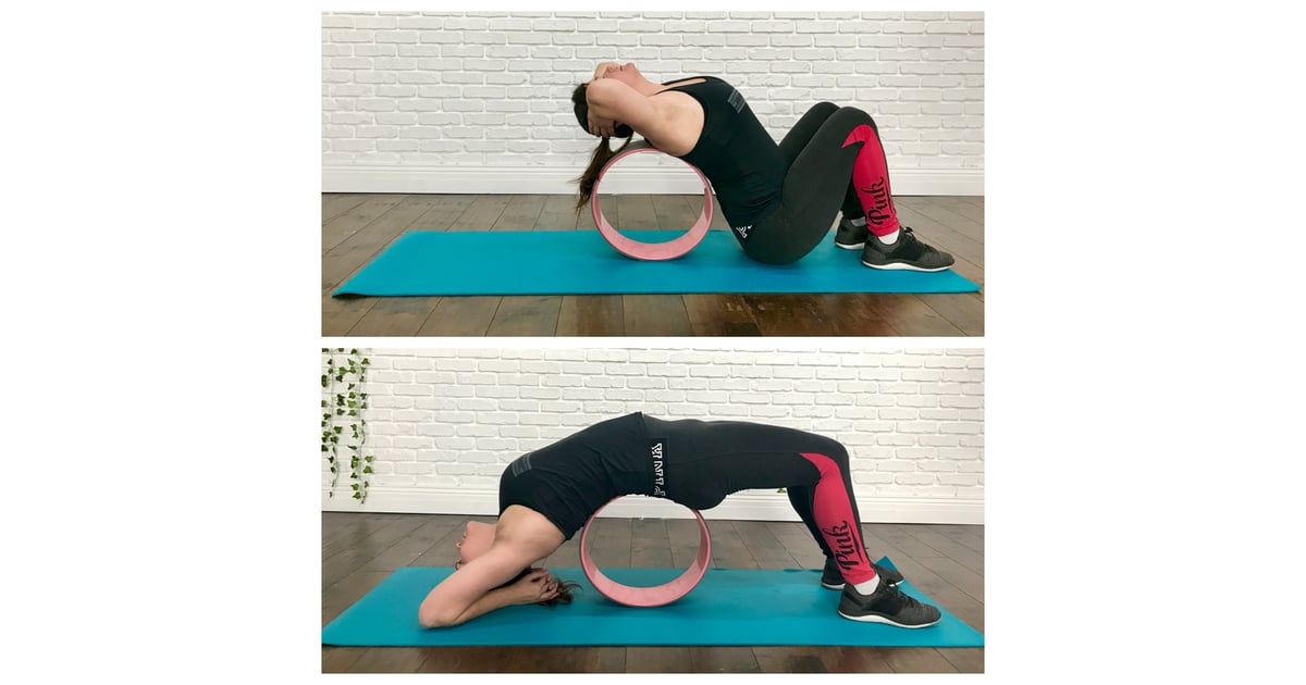 Easy Pigeon Pose How to Use a Yoga Wheel POPSUGAR Fitness Photo 3