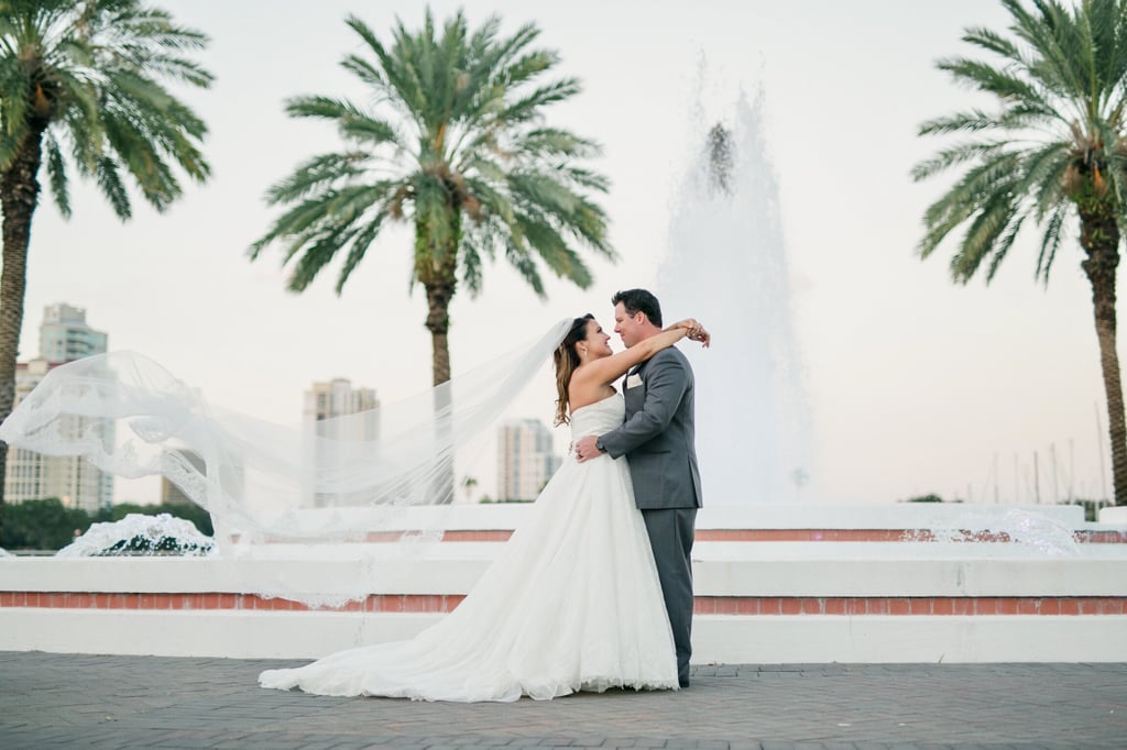 Wedding photos, a year after their epic TV engagement.