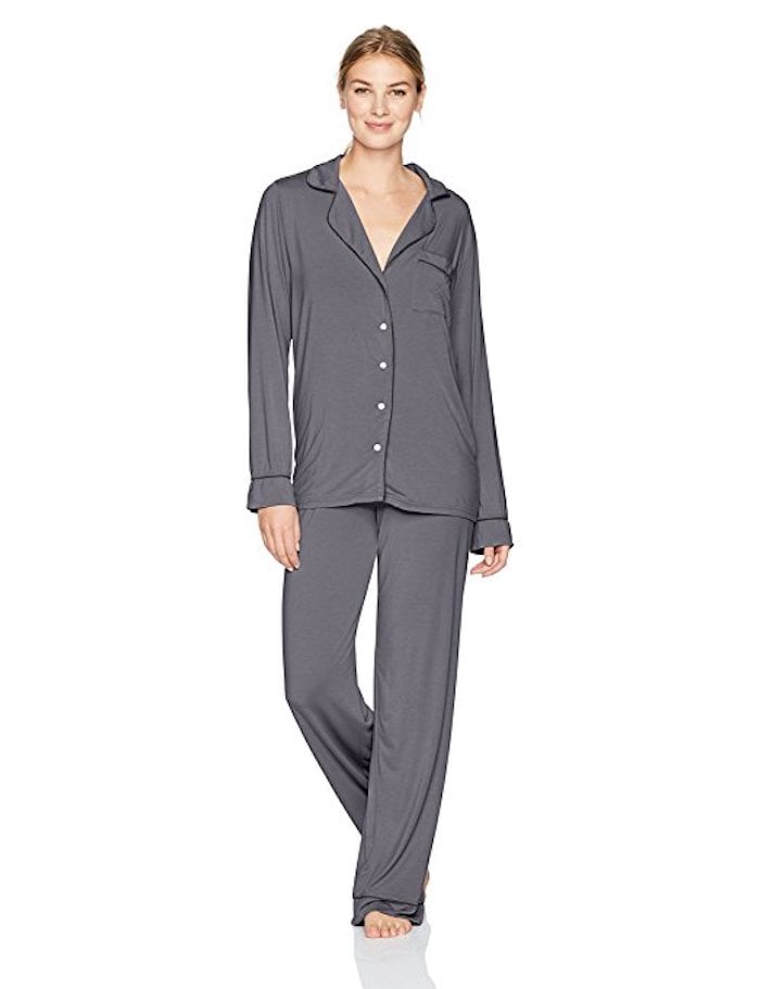 Barefoot Dreams Women's Luxe Milk Jersey Piped Pajama Set | Oprah's ...