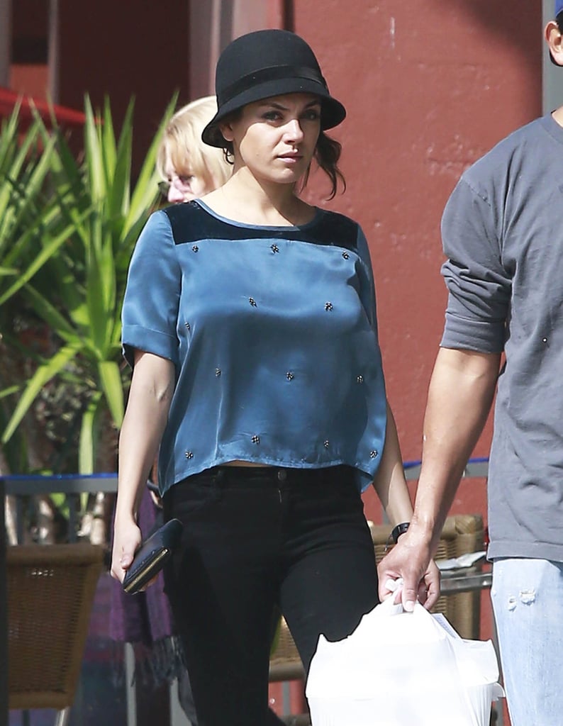 Mila Kunis stopped by a yogurt shop in LA on Thursday.