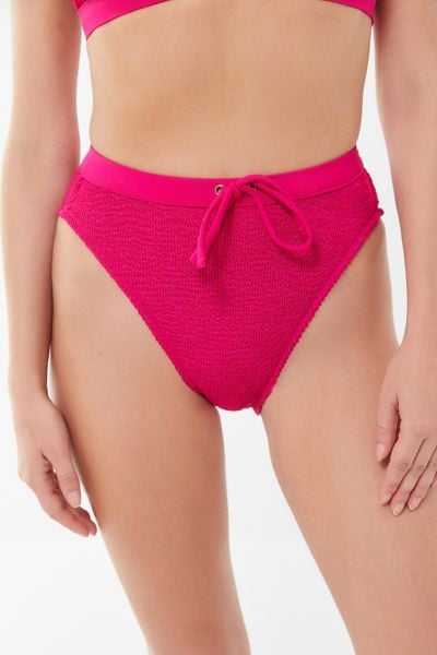 Out From Under Randi Textured Drawstring Bikini Bottom