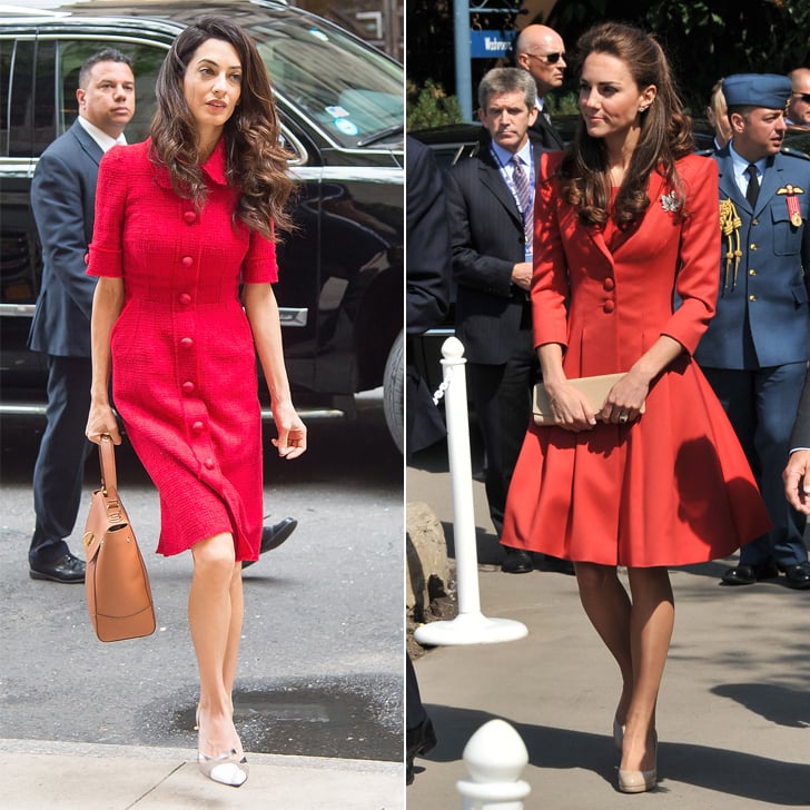 Amal Clooney Wearing Red Dolce & Gabbana Dress