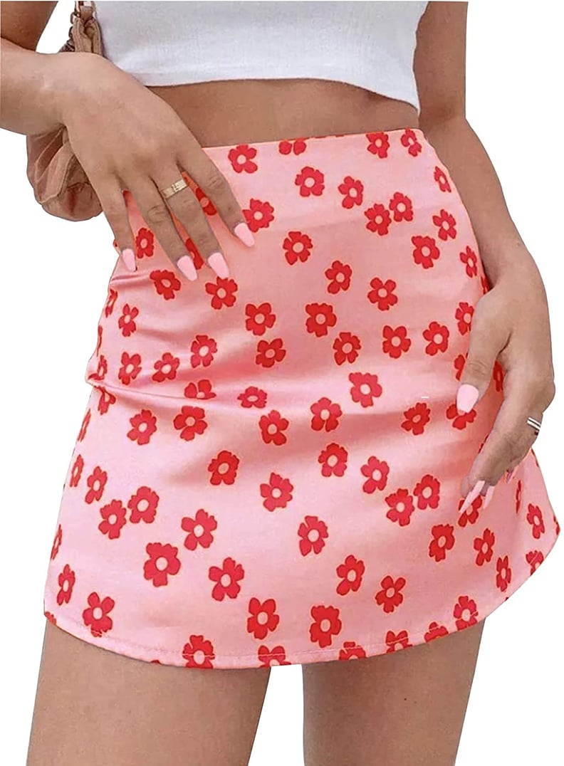 For a Floral Piece: Lyaner Mini Short Skirt