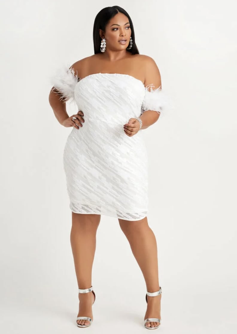 Short-Wedding-Dress Idea: Ashley Stewart Embellished Tulle Dress