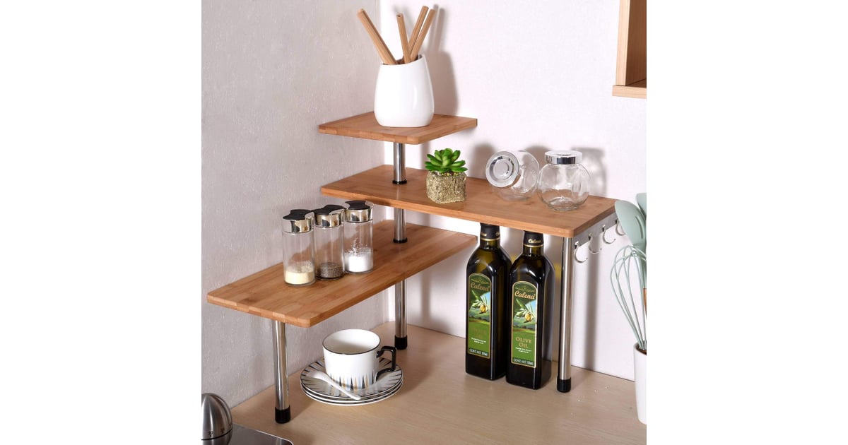 Ollieroo 3 Tier Corner Shelf Bamboo Spice Rack Best Kitchen Cleaners