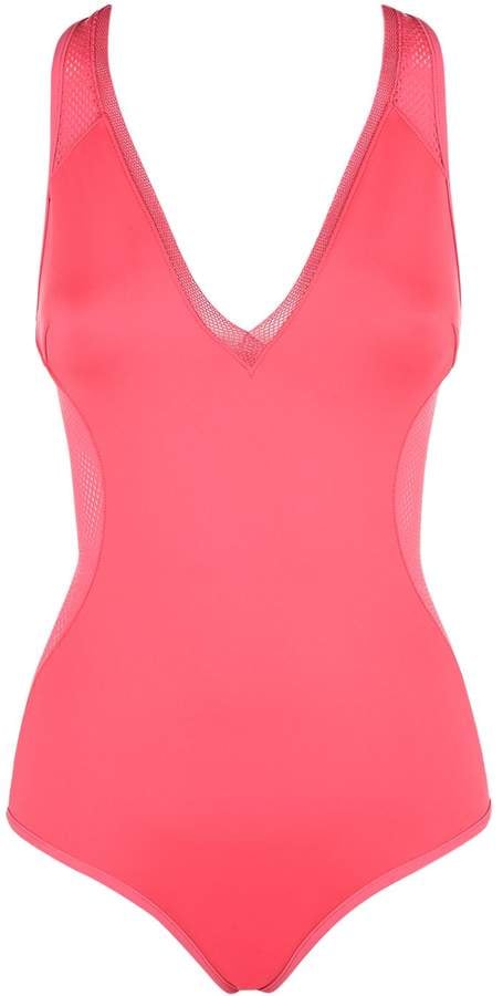Stella McCartney Mesh Panel Racer Back Swimsuit