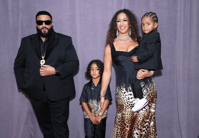 DJ Khaled With Wife Nicole Tuck and Kids Asahd and Aalam at the 2023 Grammys