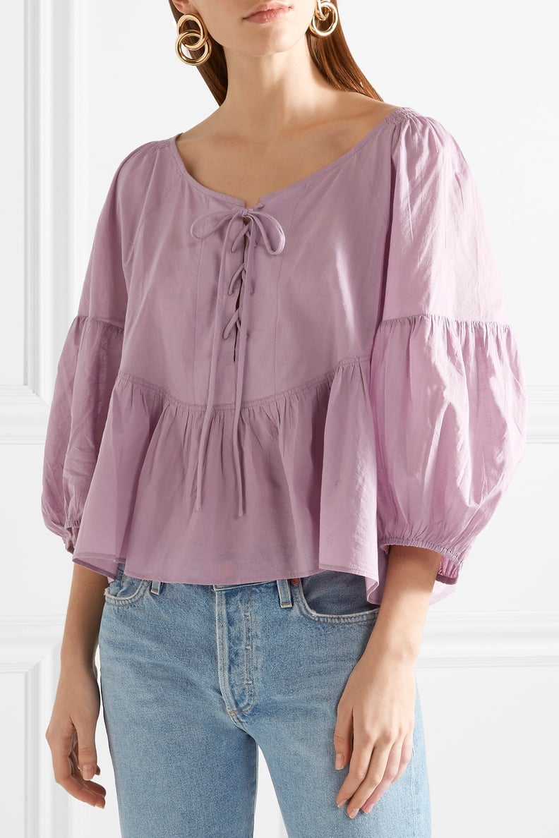 Apiece Apart Isak Lace-Up Top