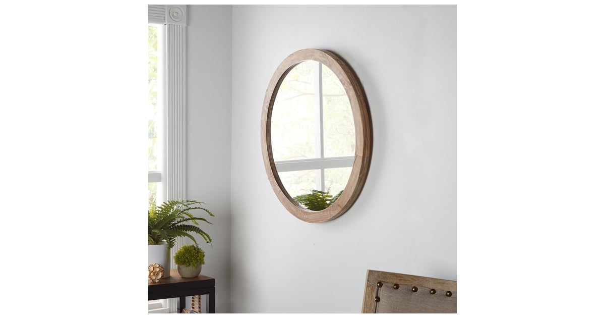 Better Homes & Gardens Modern Farmhouse 24" Round Wood Wall Mirror