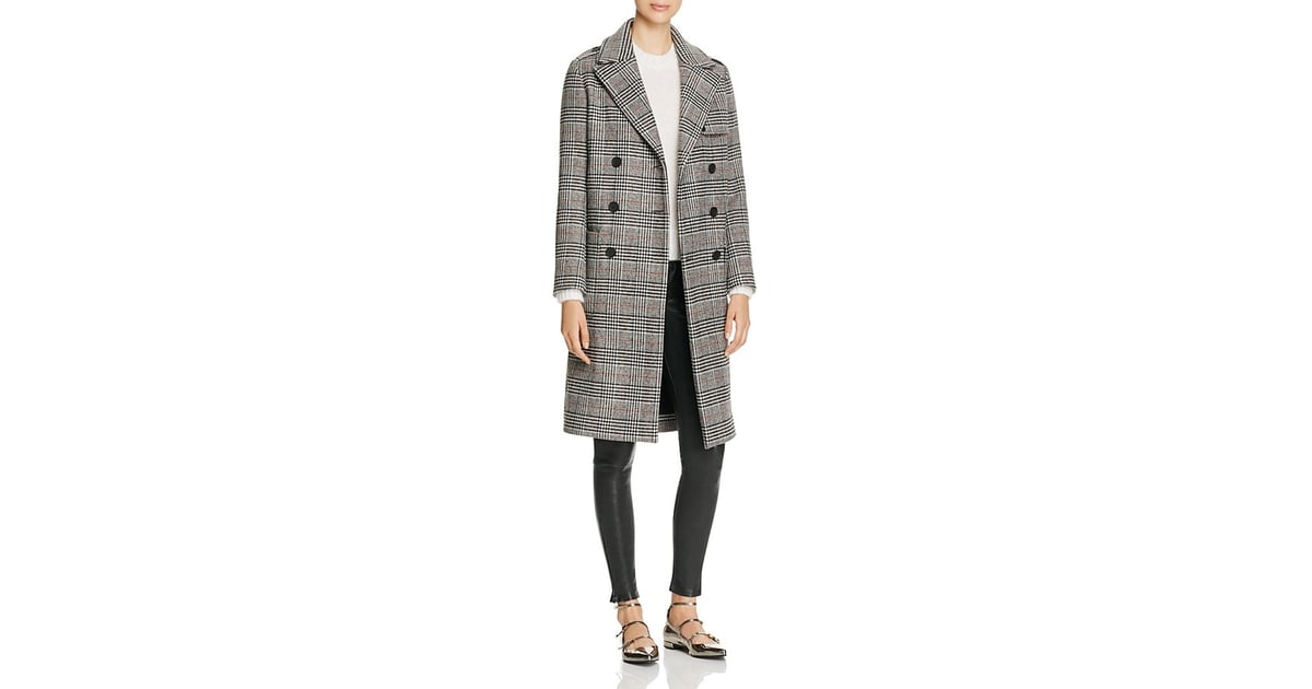 maje plaid coat