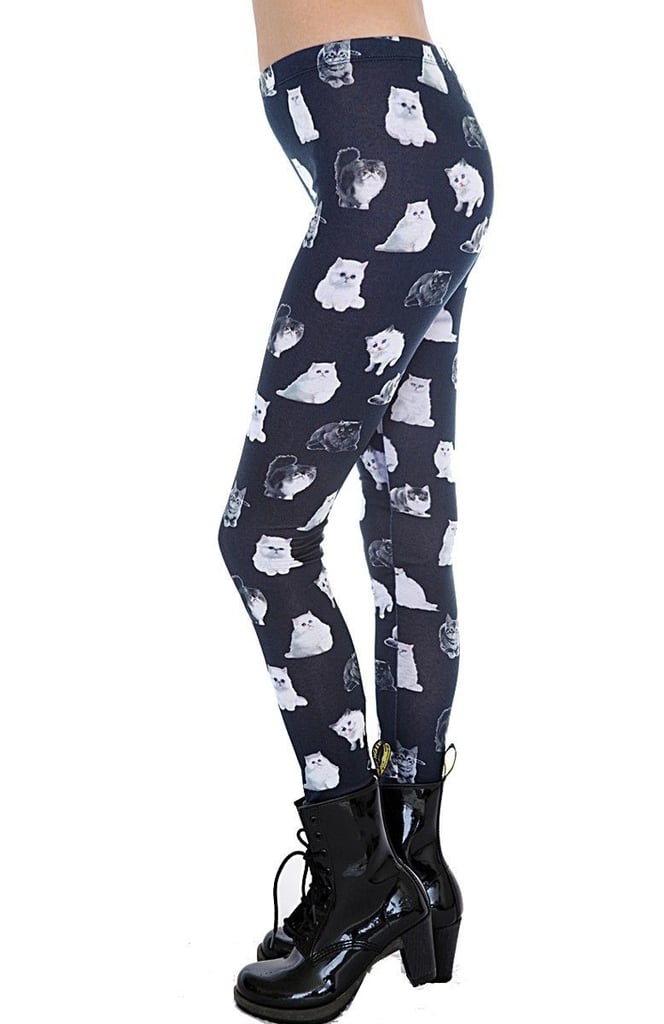 What's black and white and cute all over? These cat leggings ($19), duh.