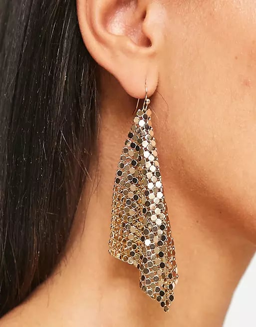 ASOS DESIGN Drop Earrings With Chainmail Detail