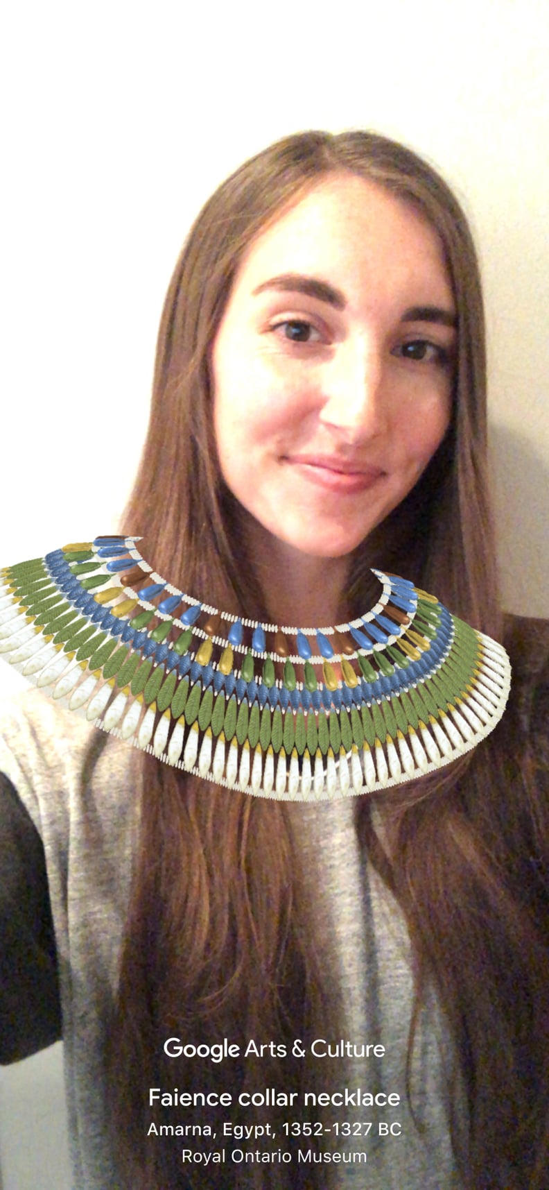 What the Amarna, Egypt "Faience Collar Necklace" Filter Looks Like