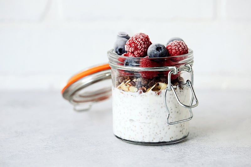 Overnight Yogurt Chia Pudding Parfait