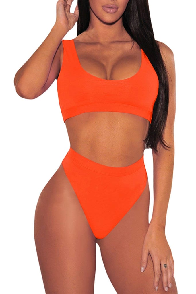 Amazon High Waisted Cheeky Bikini Set