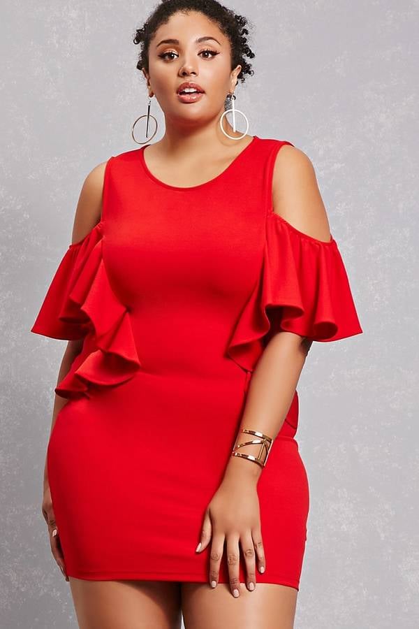 Forever FOREVER 21+ Plus Size Open-Shoulder | We Challenge You to Find Red Dresses Sexier Than These POPSUGAR Fashion Photo 2