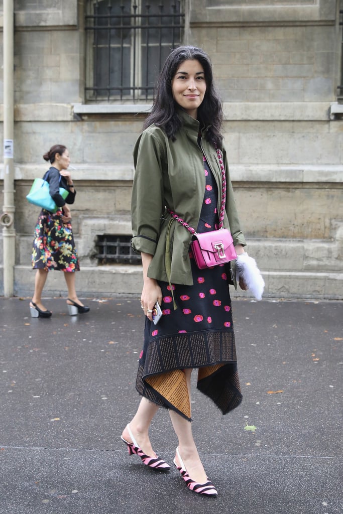 Style a Printed Dress With Animal-Print Kitten Heels