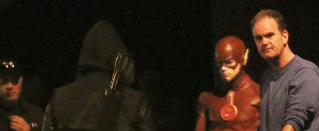 The Flash/Arrow Crossover Set Pictures