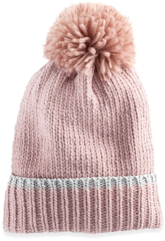 SO Women's Ribbed Pompom Beanie