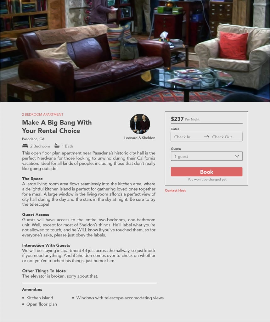 The Apartment From The Big Bang Theory