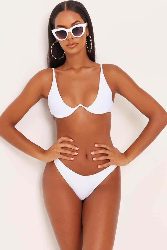 I Saw It First White Monowire Bikini Set