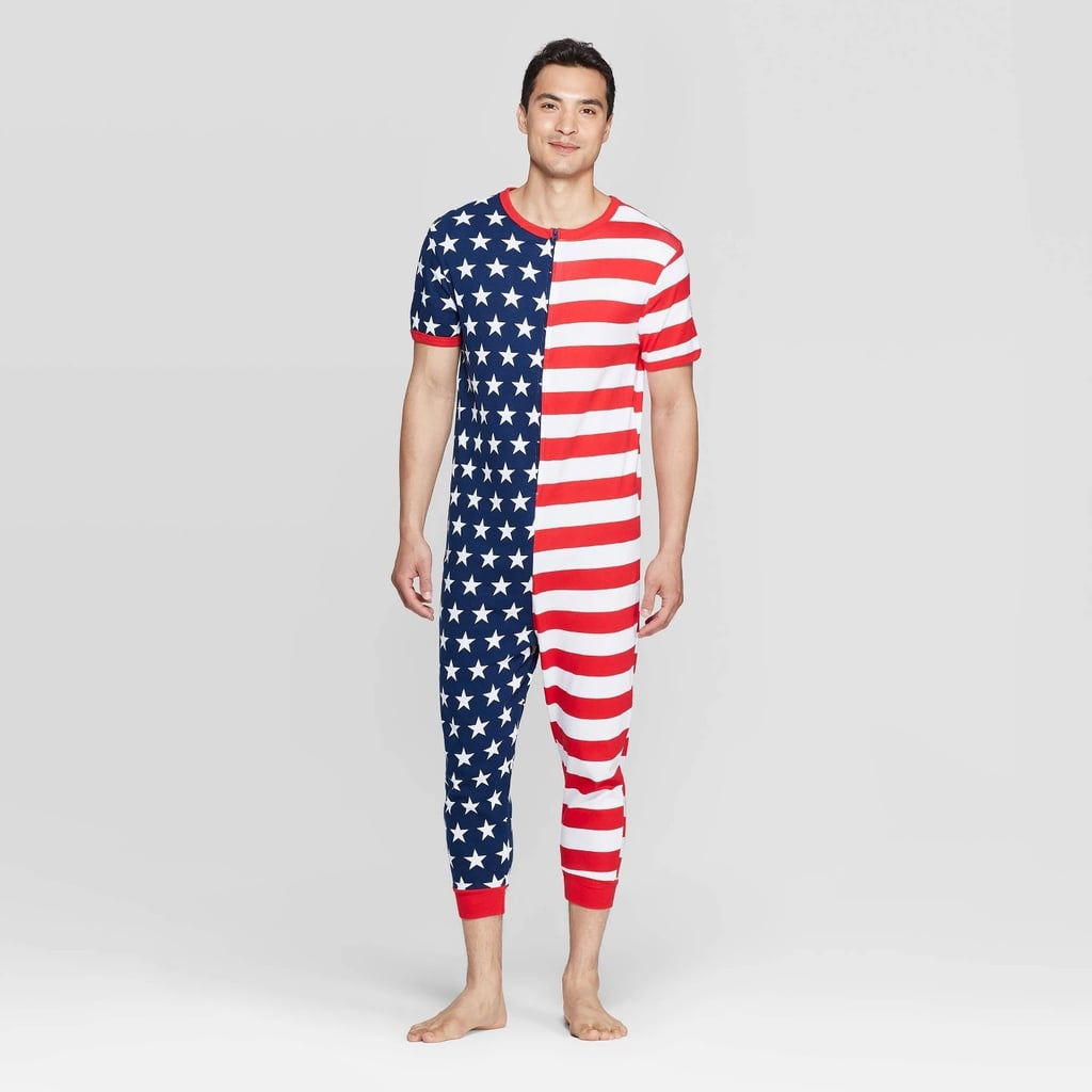 Snooze Button Men's Stars and Stripes Family Pajama Union Suit
